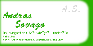 andras sovago business card